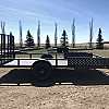 Black 2026 Rainbow Trailers 7'x14' Express Utility Trailer with Ramp Sides & LG Ramp