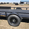 Black 2026 Rainbow Trailers 7'x14' Express Utility Trailer with Ramp Sides & LG Ramp