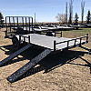 Black 2026 Rainbow Trailers 7'x14' Express Utility Trailer with Ramp Sides & LG Ramp