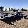 Black 2026 Rainbow Trailers 7'x14' Express Utility Trailer with Ramp Sides & LG Ramp
