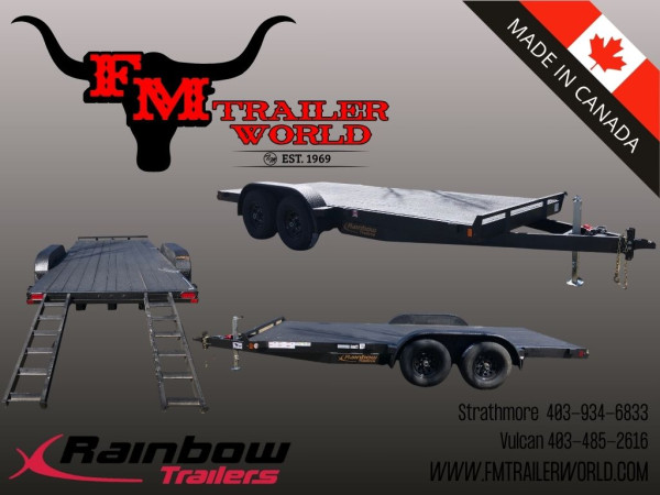 Black 2026 Rainbow Trailers 16' Car & Equipment Trailer