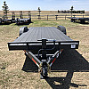 Black 2026 Rainbow Trailers 18' HD Equipment Trailer - Slide Out Ramps