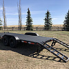 Black 2026 Rainbow Trailers 20' HD Equipment Trailer Flip Up Ramps
