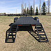 Black 2026 Rainbow Trailers 20' HD Equipment Trailer - Flip Up Ramps