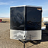 Black 2026 Prairie Road 7'x16' Cargo Trailer Tandem V Nose Black Barn Door