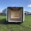 Black 2026 Prairie Road 7'x16' Cargo Trailer Tandem V Nose Black Barn Door