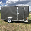 Charcoal 2026 Prairie Road 6'x12' Cargo Trailer Single Axle Barn Door