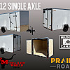 White 2026 Prairie Road 6'x12' Cargo Trailer Single Axle Barn - V Nose  -