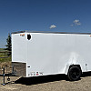 White 2026 Prairie Road 6'x12' Cargo Trailer Single Axle Barn - V Nose  -