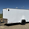 White 2026 Prairie Road 6'x12' Cargo Trailer Single Axle Barn - V Nose  -