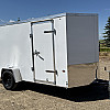 White 2026 Prairie Road 6'x12' Cargo Trailer Single Axle Barn - V Nose  -