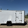 White 2026 Prairie Road 6'x12' Cargo Trailer Single Axle Barn - V Nose  -