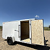 White 2026 Prairie Road 6'x12' Cargo Trailer Single Axle Barn - V Nose  -