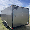 Charcoal 2026 Prairie Road 8'.5x16' Cargo Trailer Charcoal Ramp Door - V Nose  -