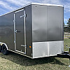 Charcoal 2026 Prairie Road 8'.5x16' Cargo Trailer Charcoal Ramp Door - V Nose  -