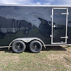 Black 2026 Prairie Road 7'x14'Cargo Trailer Tandem Black Ramp Door