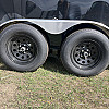 Black 2026 Prairie Road 7'x14'Cargo Trailer Tandem Black Ramp Door