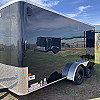 Black 2026 Prairie Road 7'x14'Cargo Trailer Tandem Black Ramp Door