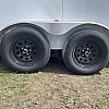 White 2026 Prairie Road 7'x14' Cargo Trailer Tandem White Barn Doors