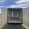 White 2026 Prairie Road 7'x14' Cargo Trailer Tandem White Barn Doors