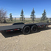 Black 2026 Rainbow Trailers 20' HD Equipment Trailer - Slide Out Ramps