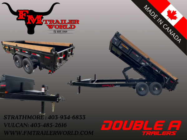 Black 2026 Double A 16' Pro Dump Trailer