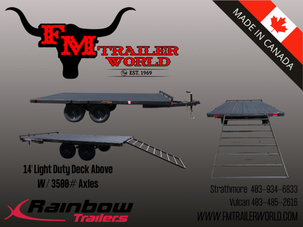 Black 2026 Rainbow Trailers 14' Express Deck Above