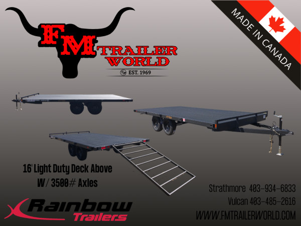 Black 2026 Rainbow Trailers 16' Express Deck Above