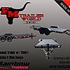 Black 2026 Rainbow Trailers 18' HD Equipment Trailer - Slide Out Ramps