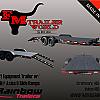 Black 2026 Rainbow Trailers 20' HD Equipment Trailer - Slide Out Ramps