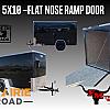 Black 2026 Prairie Road 5'x10' Cargo Trailer Single Axle Black Ramp Door
