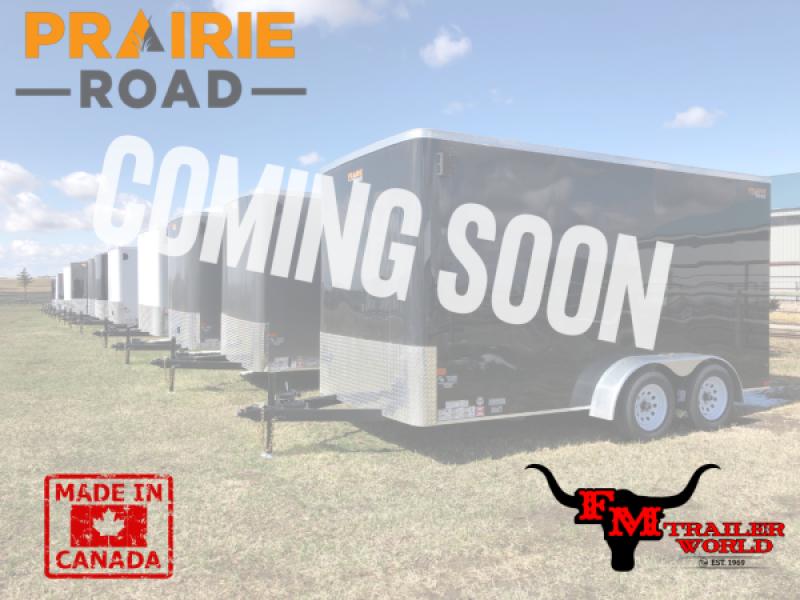 Black 2026 Prairie Road 5'x10' Cargo Trailer Single Axle Black Ramp Door