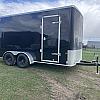 Black 2026 Prairie Road 7'x14' Sport Cargo Trailer Tandem Black Ramp