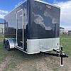Black 2026 Prairie Road 7'x14' Sport Cargo Trailer Tandem Black Ramp