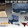 Black 2026 Prairie Road 7'x14' Sport Cargo Trailer Tandem Black Ramp