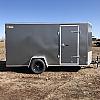 Charcoal 2026 Prairie Road 6'x12' Cargo Trailer Single Axle Ramp - V Nose  -