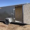 Charcoal 2026 Prairie Road 6'x12' Cargo Trailer Single Axle Ramp - V Nose  -