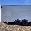 White 2026 Prairie Road 7'x14' Cargo Trailer Tandem White Ramp Door - V Nose  -
