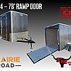 Charcoal 2026 Prairie Road 7'x14'Cargo Trailer Tandem Charcoal Ramp Door