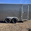 Charcoal 2026 Prairie Road 7'x14'Cargo Trailer Tandem Charcoal Ramp Door