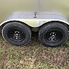 Charcoal 2026 Prairie Road 7'x14'Cargo Trailer Tandem Charcoal Ramp Door