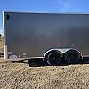 Charcoal 2026 Prairie Road 7'x14'Cargo Trailer Tandem Charcoal Ramp Door