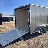 Charcoal 2026 Prairie Road 7'x14'Cargo Trailer Tandem Charcoal Ramp Door