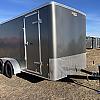 Charcoal 2026 Prairie Road 7'x14'Cargo Trailer Tandem Charcoal Ramp Door
