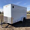 White 2026 Prairie Road 5'x10' Cargo Trailer Single Axle White Barn Door