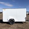 White 2026 Prairie Road 5'x10' Cargo Trailer Single Axle White Barn Door