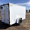 White 2026 Prairie Road 5'x10' Cargo Trailer Single Axle White Barn Door