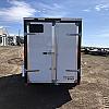 White 2026 Prairie Road 5'x10' Cargo Trailer Single Axle White Barn Door