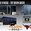 Black 2026 Prairie Road 7'x16' Cargo Trailer Tandem V Nose Black Barn Door