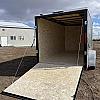 Black 2026 Prairie Road 7'x14' Cargo Trailer Tandem Black Ramp Door - V Nose  -
